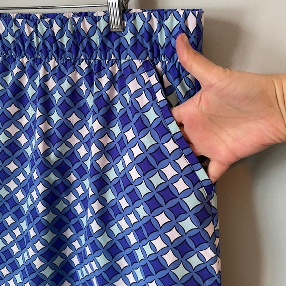 T by Talbots Athletic Skirt Skort Geometric Print Blue Purple Women's Size XL - Picture 5 of 9